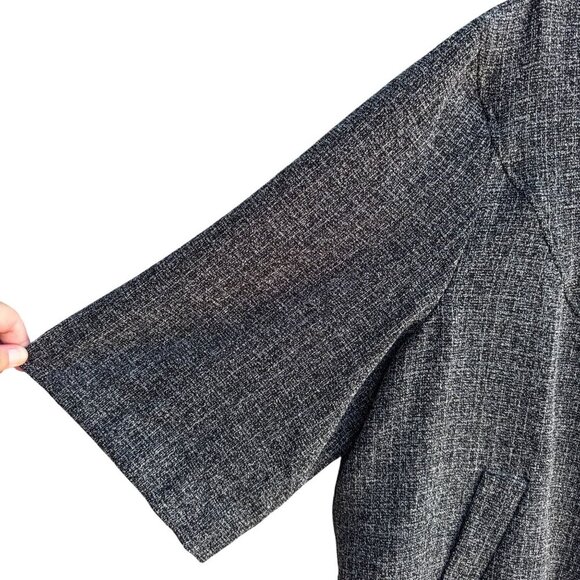 Studio 1940 Womens Plus Size Gray Scoop Neck Two Button Tweed Blazer Jacket 26W - Picture 9 of 10